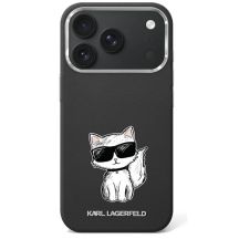Karl Lagerfeld Smooth Choupette Sketch MagSafe Hülle für iPhone 18 Pro / 17 Pro / 18 Pro - Schwarz