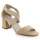 4. Damen-Sandalen zum Hineinschlüpfen mit Blockabsatz, beige, Filippo DS6920