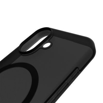 7. Puro Daylight Magsafe-kompatible Silikonhülle für iPhone 17 – durchscheinendes Schwarz