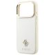 6. Guess Saffiano Small 4G & Classic Logo MagSafe Hülle für iPhone 18 Pro / 17 Pro - Beige