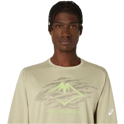 4. ASICS Fujitrail Logo LS Top 2011D391-300 Grün L