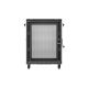 12. Stand-19" 15U 600x600 Rack-Einbauschrank, schwarz, perforierte Türen, Lanberg (Bausatz)