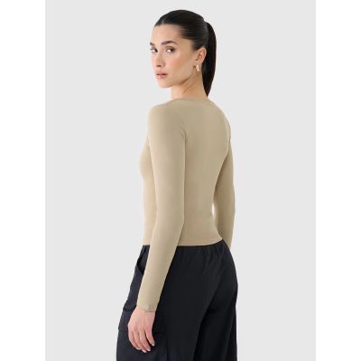 3. Langarmshirt Slim Smooth Damen 4F 4FRSS25TLONF511-83S