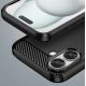 7. Carbon Case Silikonhülle für iPhone 16 - Schwarz