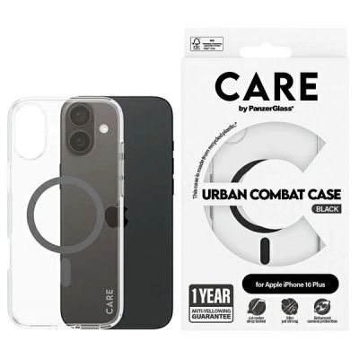 CARE by PanzerGlass Flagship Case iPhone 16 Plus 6,7" schwarz/schwarz MagSafe 1347