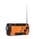 9. Extralink Solar-Notfallradio mit Kurbeldynamo-Powerbank (4000 mAh) und SOS-Taschenlampe SR-4000, tragbar, analog, Schwarz/Orange