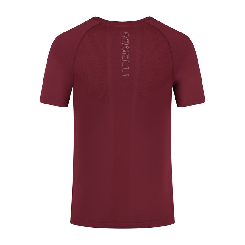 2. Rogelli ESSENTIAL bordeauxrotes Laufshirt XL
