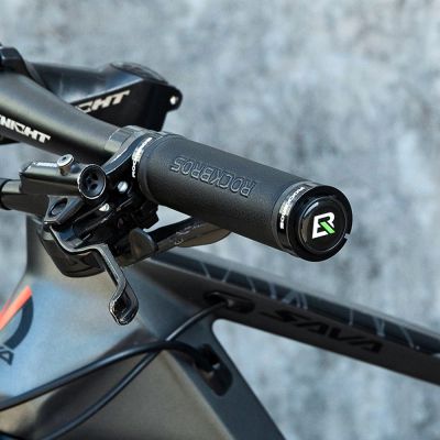 10. Rockbros 40210003001 Mikrofaser-Fahrradlenkergriffe – Schwarz