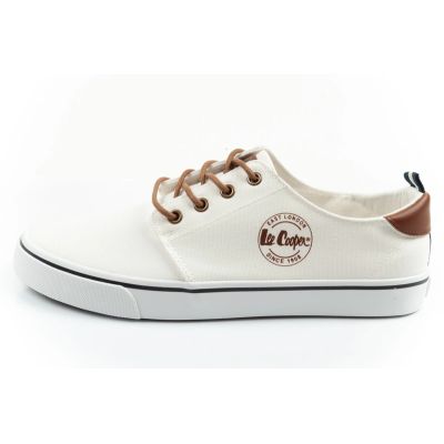 2. Lee Cooper Herren-Sportschuhe, modische weiße Sneaker, bequem