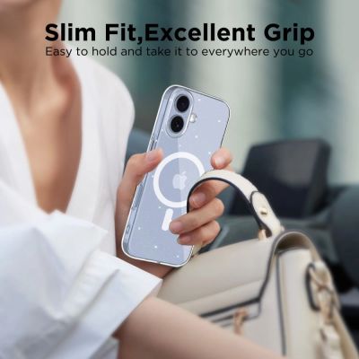 4. Tech-Protect FlexAir MagSafe Case für iPhone 17 – Klarer Glitzer