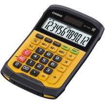 CASIO WASSERDICHTER BÜROTASCHENTASCHER WM-320MT-S, 12-stellige Anzeige, abnehmbare Tastatur, 108,5 x 168,5 mm, Schutzart gegen Wasser und Schmutz: IP54
