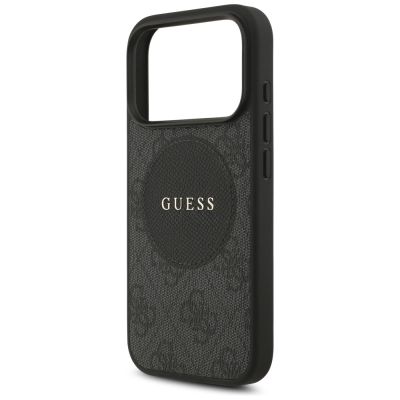 6. Guess 4G Circle Classic Logo MagSafe Hülle für iPhone 17 Pro - Schwarz
