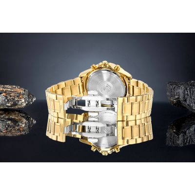 7. Giewont Herrenuhr Chronograph Saphir Gold Blau GW9460-B5