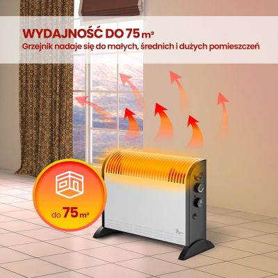 15. Extralink LCV-06 | Konvektorheizung | 2000 W, 3 Betriebsmodi, Thermostat, Ventilator