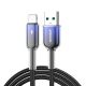 Joyroom S-A42 Crystal-Clear Serie 3A USB-A – Lightning Kabel 1,2 m – Schwarz