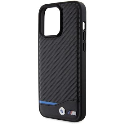 6. BMW Leder-Carbon-Hülle für iPhone 15 Pro Max – schwarz