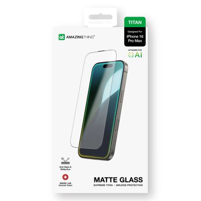 12. AmazingThing Titan Matte Glass Panzerglas für iPhone 16 Pro Max