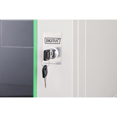 12. NWS Wandschrank 19" 7HE Digitus 416,15x600x450 mm, Farbe Grau (RAL 7035)