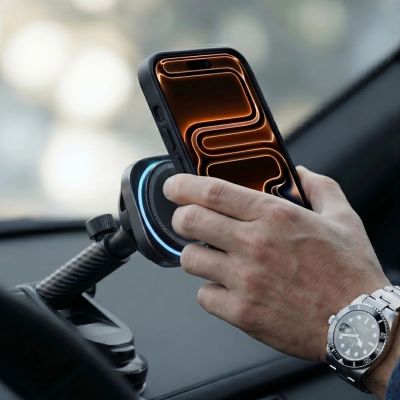 6. Tech-Protect V20 MagSafe Kfz-Halterung für Windschutzscheibe/Lüftungsschlitze/Armaturenbrett 25W QI2.2 - Schwarz