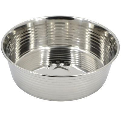 2. Hundenapf und Katzennapf aus Edelstahl, 17 cm, mit rutschfestem Gummiboden – DOGS COLLECTION