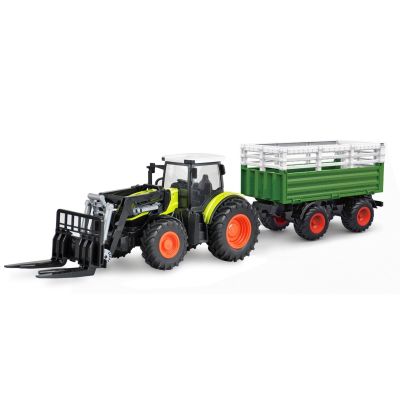 9. Amewi RC-Traktor mit XL-Zubehörpaket LiIon 500mAh grün/6+