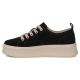 4. Schwarze Leder-Plateau-Sneaker Filippo DP6122