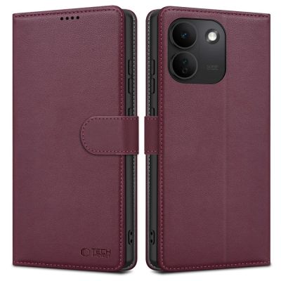 Tech-Protect Wallet-Hülle für Xiaomi Redmi Note 17 Pro Max 5G – bordeauxrot