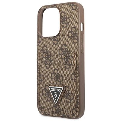 6. Guess 4G Triangle Logo Cardslot Hülle für iPhone 13 Pro / 13 – Braun