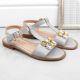 14. Bequeme Sandalen mit Zirkonen S.Barski W OLI261B silber