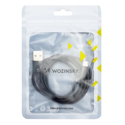 5. Wozinsky Kabel USB Kabel - microUSB 2.4A 1m schwarz (WUC-M1B)