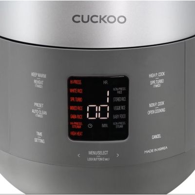 4. Cuckoo Reiskocher 1,8 l, Stadtgrau, CRP-ST1009F