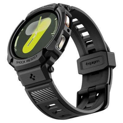 7. Spigen Rugged Armor Pro Armband für Samsung Galaxy Watch 8 44 mm – Mattschwarz