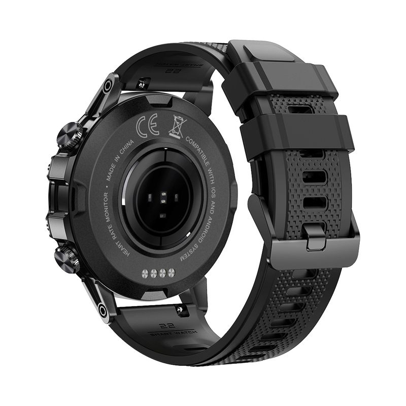 5. VELTORI VT120-1 Smartwatch Schwarzes Silikonarmband