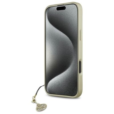 5. Guess 4G Charms Collection Hülle für iPhone 16 Plus – braun