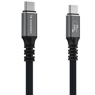 4. Wozinsky WPS-UY42S USB-C USB4-Kabel 40 Gbit/s 240 W 2 m 4K - Schwarz