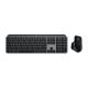 2. Logitech Master MX Keys S Combo für Mac (Tastatur und Maus inklusive), Heim-/Büro-Kombination, kabellos (RF) + Bluetooth, QWERTZ-Tastatur (American International), Aluminium, Schwarz