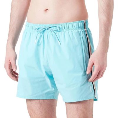 BOSS Iconic Hell-/Pastellblaue Badeshorts (50491594-455)