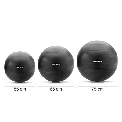4. Meteor Fitnessball 65 cm Schwarz