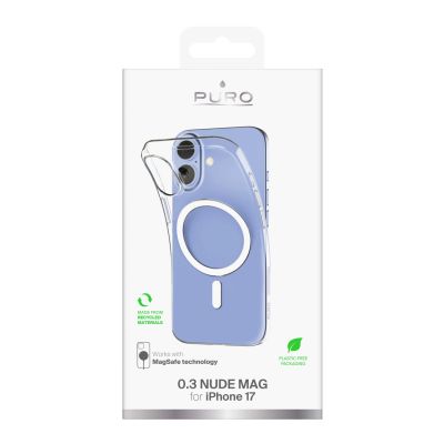 2. Puro 0.3 MAG Ultra-Slim TPU Case Kompatibel mit MagSafe für iPhone 17 - Transparent