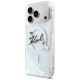 2. Karl Lagerfeld Flüssigglitzer-MagSafe-Hülle mit Karl-Schriftzug-Logo für iPhone 17 Pro Max – Transparent