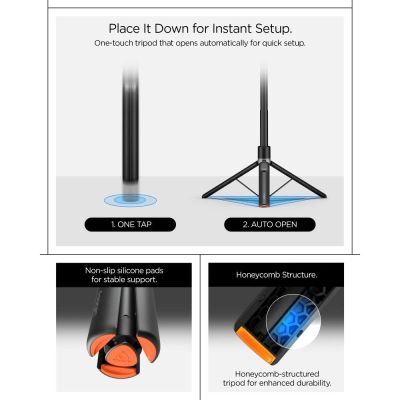 11. Spigen S582W Bluetooth-Selfie-Stick – Schwarz