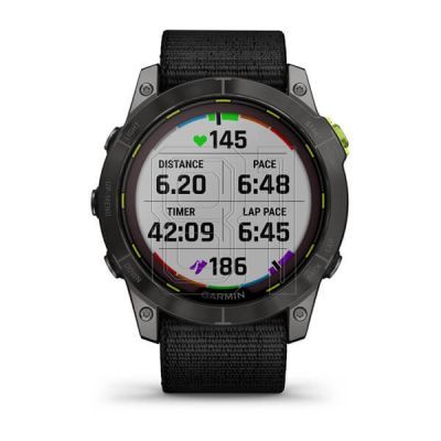 2. Garmin Enduro 2 Solar Schwarz Carbongrau DLC Ti Ultrafit Band 010-02754-01 Sportuhr