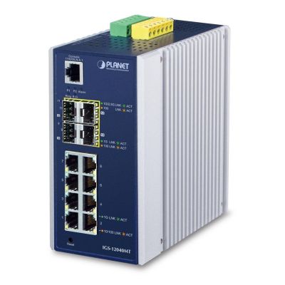 2. PLANET IGS-12040MT Netzwerk-Links Managed L2+ Gigabit Ethernet (10/100/1000) Blau, Weiß