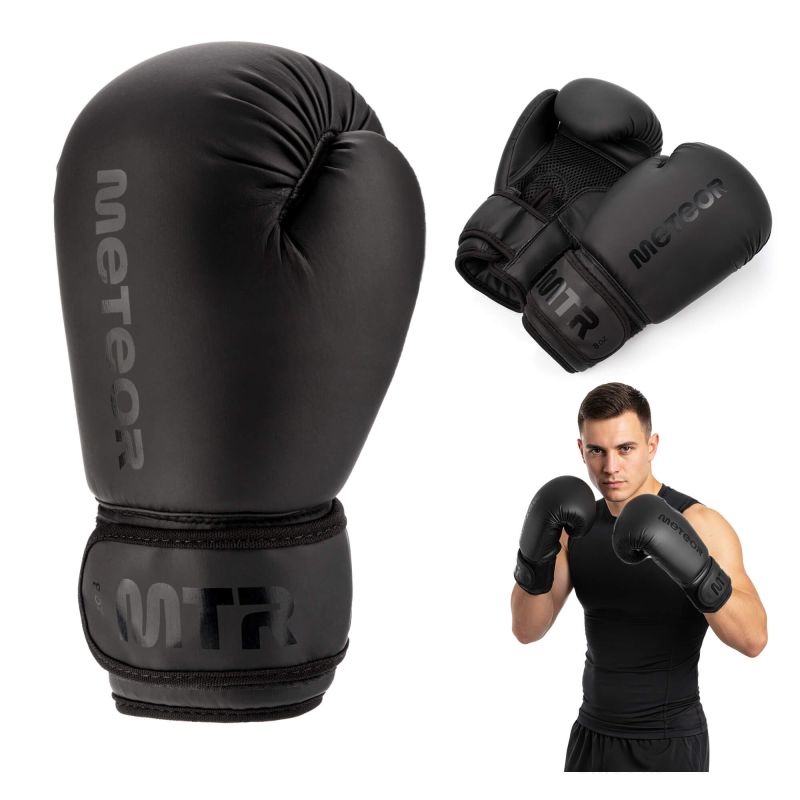 14. Meteor 12 oz Trainingsboxhandschuhe, Klettverschluss, PU