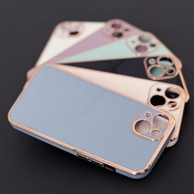 5. Lighting Color Case für Xiaomi Redmi Note 11 Pro Gel Cover mit Goldrahmen weiß