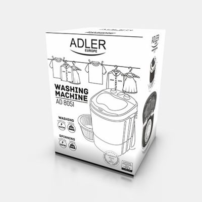 7. Adler AD 8051 Reisewaschmaschine (1000 U/min; 3 kg; 370 mm; blau)