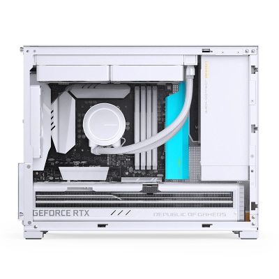 6. Jonsbo D32 PRO White PC-Gehäuse, Mini-Gehäuse, mATX, Tempered Glass – weiß