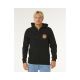 RIP CURL Wettie Passage Icon Zip Thru Herren-Sweatshirt Schwarz