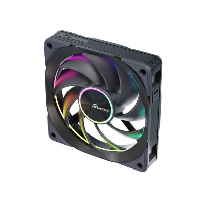 6. Seasonic MagFlow ARGB Computergehäuselüfter 12cm Schwarz 3 Stück.