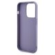 7. Guess Pailletten-Schriftzug-Metallgehäuse für iPhone 14 Pro Max – Lila
